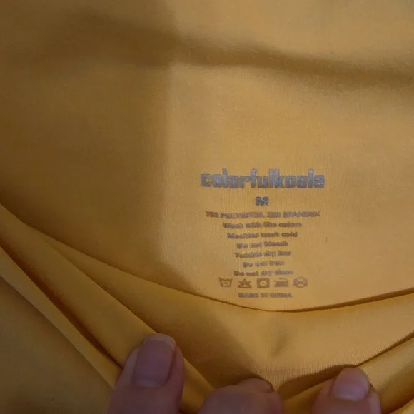 NWOT Colorfulkuala S M Buttery Yellow/Gold Leggings w pockets - Picture 2 of 8